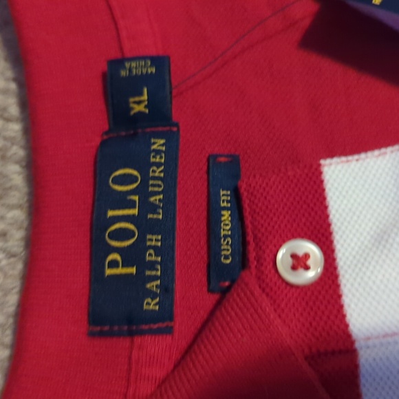 Mens Polo Ralph Lauren striped polo size XL custom fit NWT - Picture 4 of 8